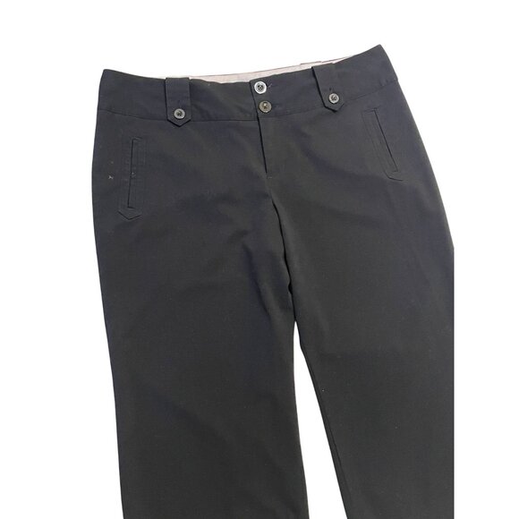Vintage Y2K Mossimo Low Rise Cropped Dress Pants Black stretch wide waist - Picture 2 of 6